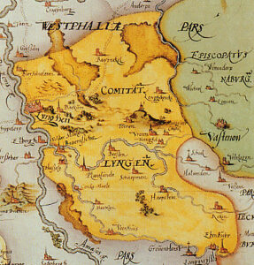 Lingen Kirchorte Karte Christian s Grooten 1560