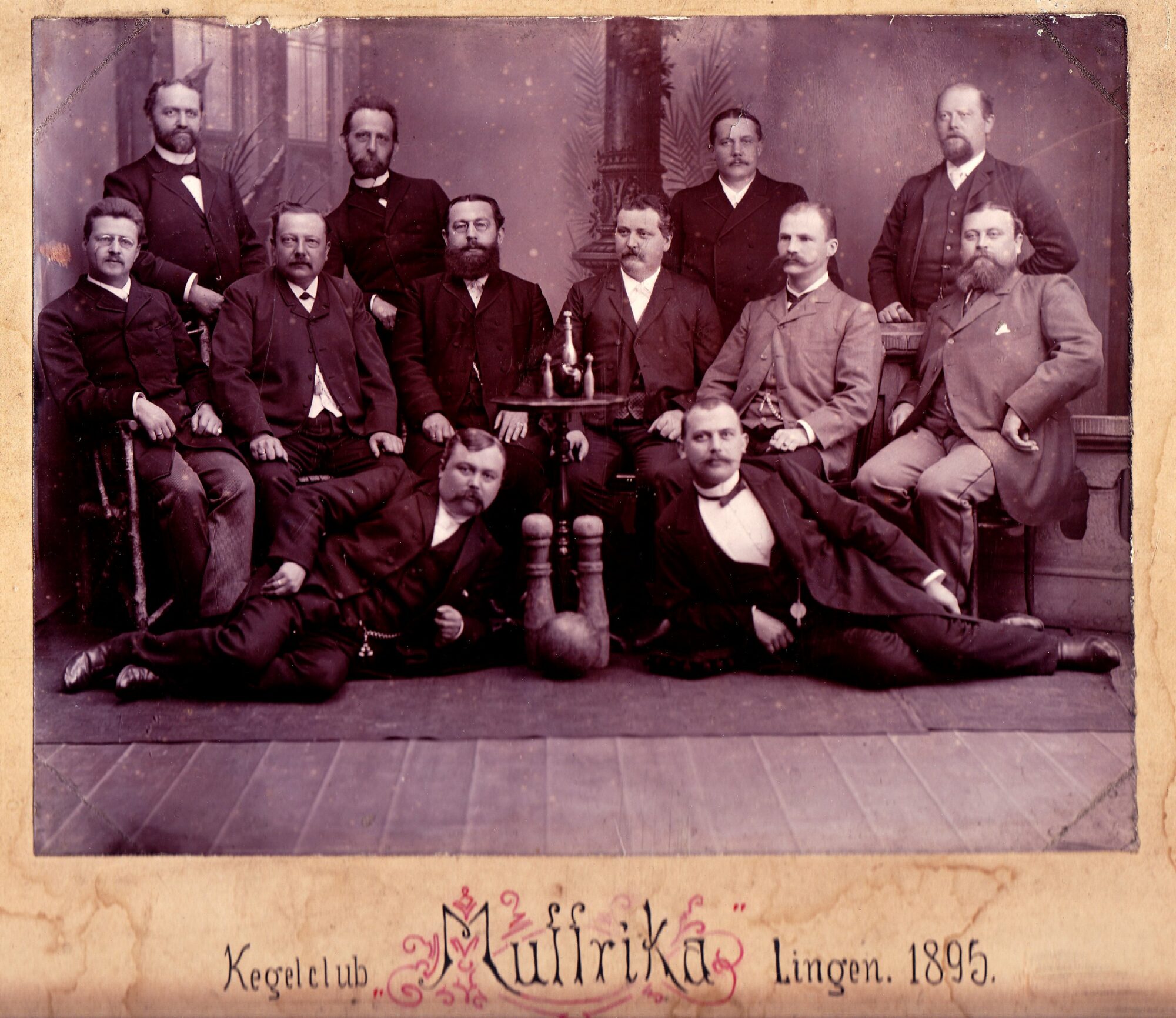 Abb. 1: Der Lingener Kegelclub „Muffrika“ von 1895.