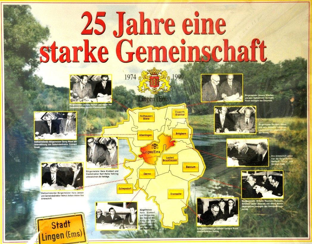 Plakat zum 25. Jahrestag der Gemeindereform